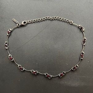 Burgundy jewel necklace